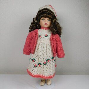 Classic Treasures Collectible Doll Bisque Porcelain Stand included 16" tall